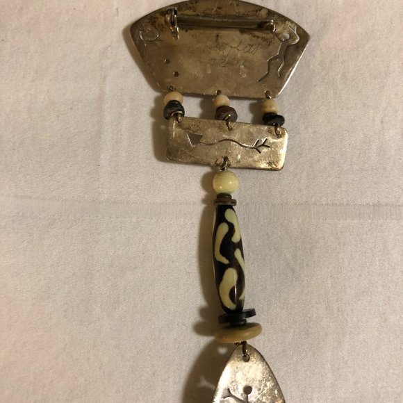 Southwestern Silver Brooch. *Handcrafted. Vintage - Picture 2 of 7